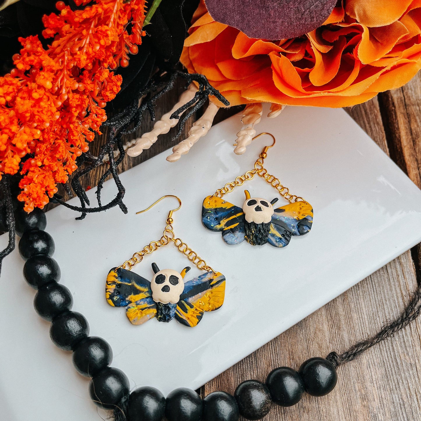 Death Head Moth Earrings
