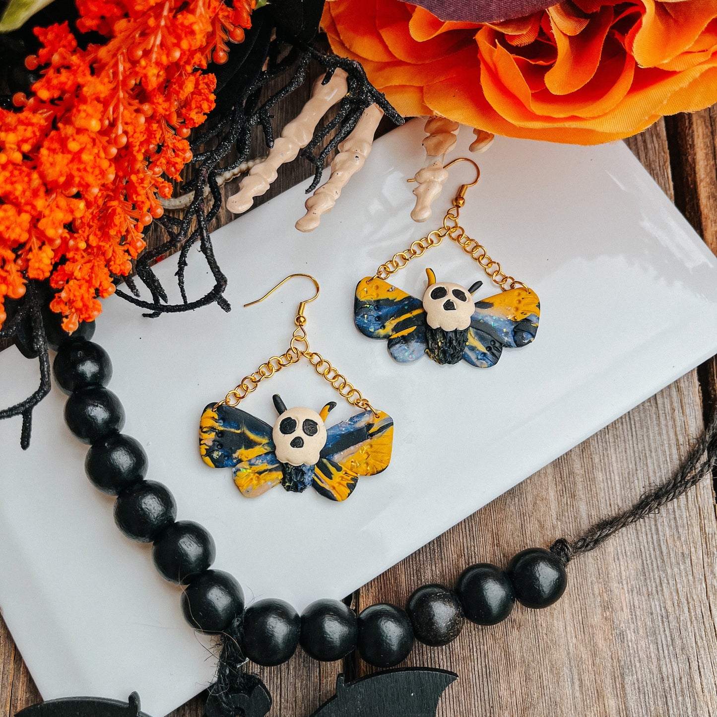 Death Head Moth Earrings