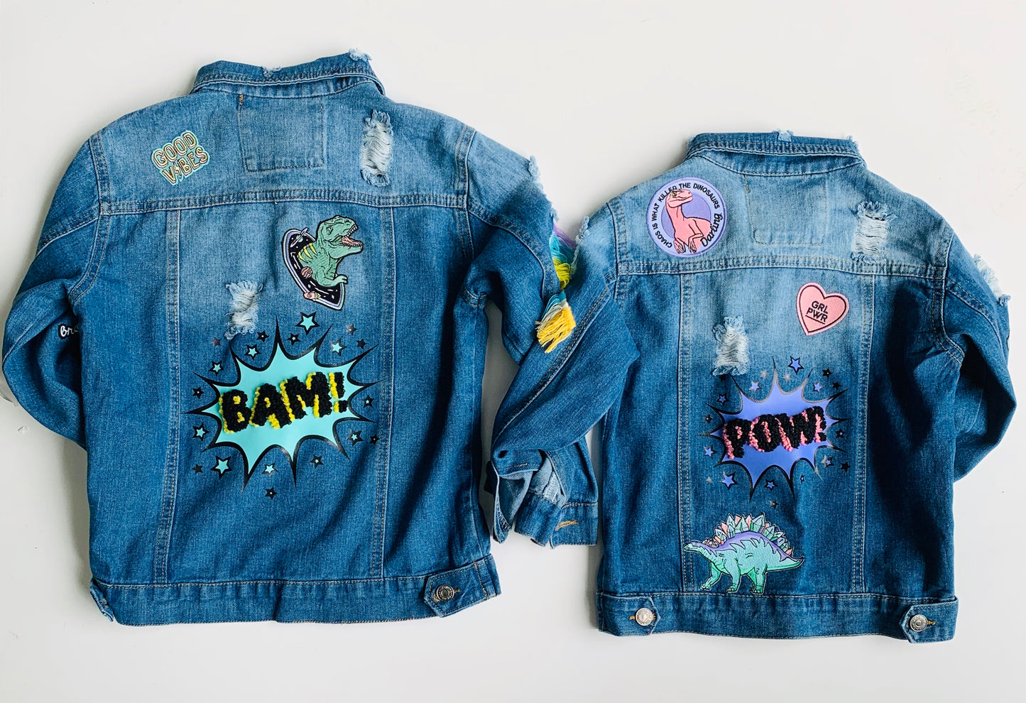 Custom Hand Embroidered Jean Jacket