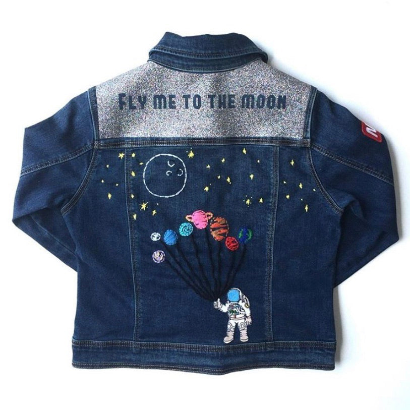 Custom Hand Embroidered Jean Jacket