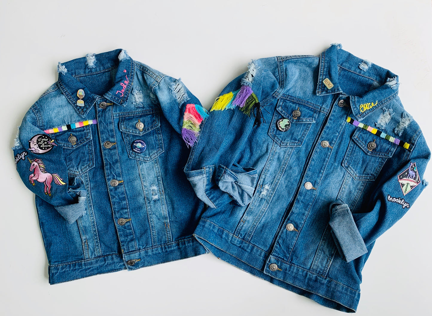 Custom Hand Embroidered Jean Jacket