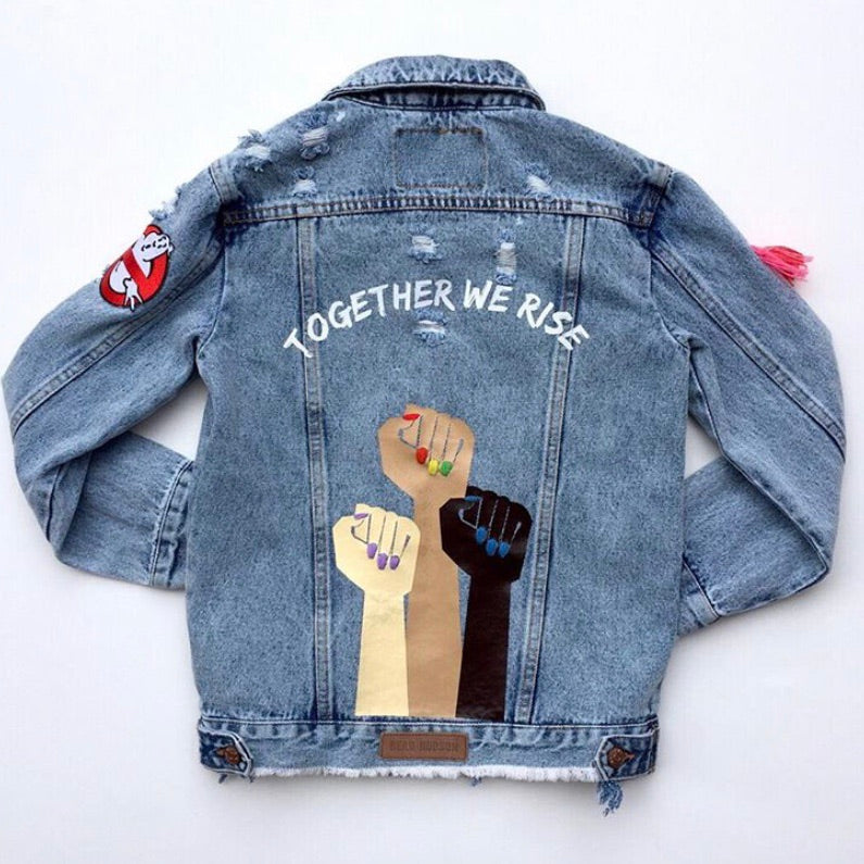 Custom Hand Embroidered Jean Jacket