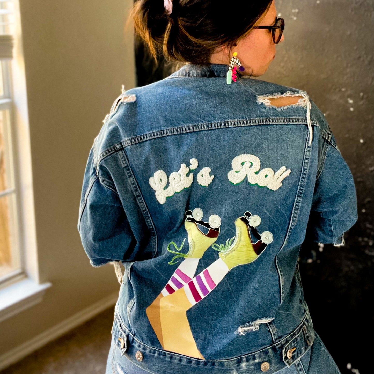 Custom Hand Embroidered Jean Jacket