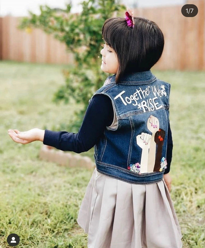 Custom Hand Embroidered Jean Jacket