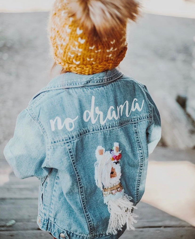 Custom Hand Embroidered Jean Jacket