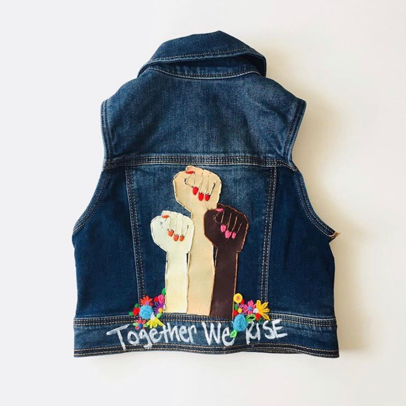 Custom Hand Embroidered Jean Jacket