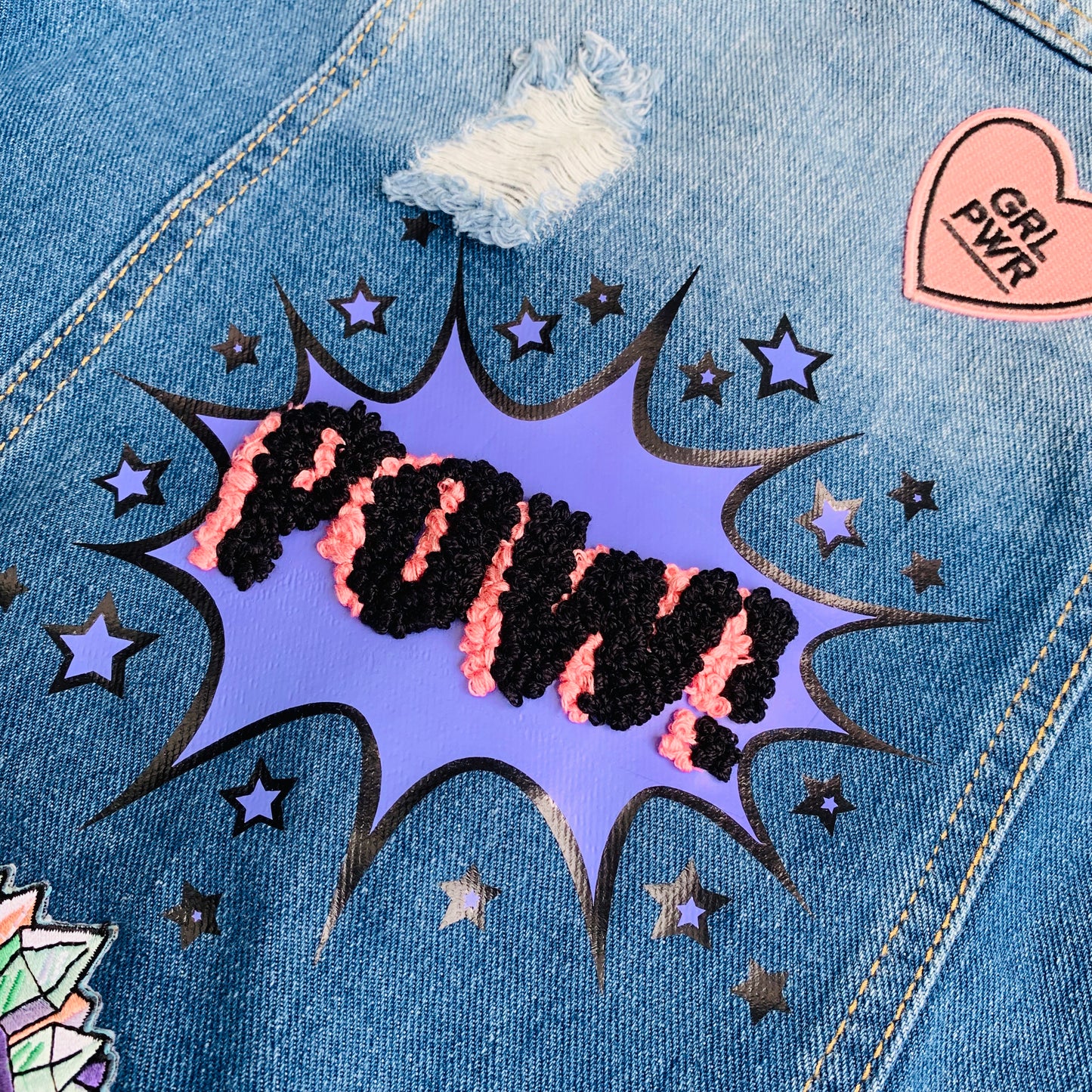 Custom Hand Embroidered Jean Jacket